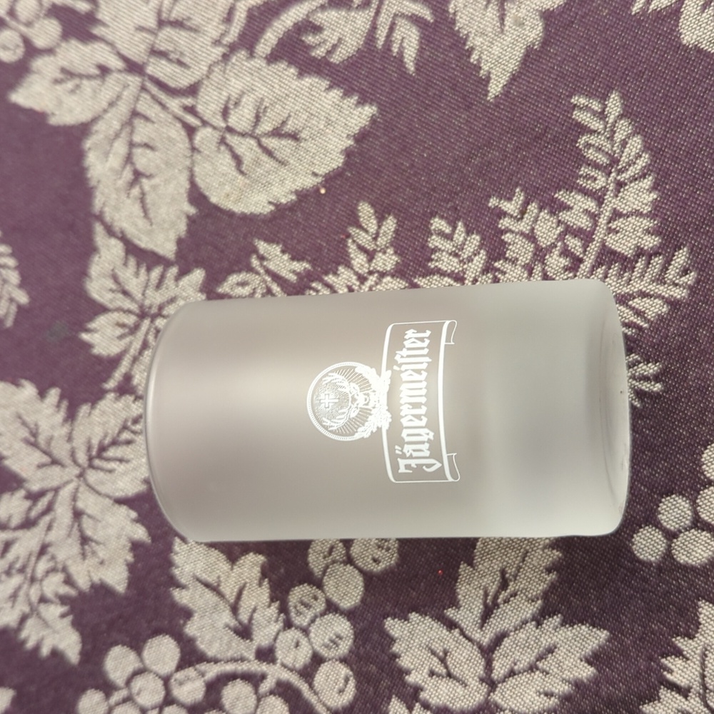 Heavy Frosted Jagermeister Shot Glass, might be vintage